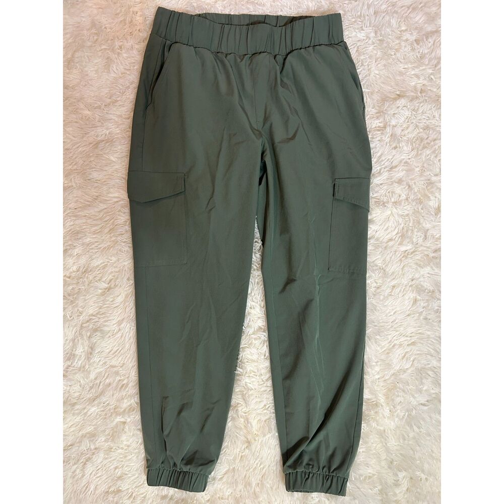 90 Degree By Reflex Womens L Olive Green Lightstreme Cargo Joggers